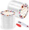 2 Rolls 1mm Elastic String for Bracelets, 656 Feet Crystal Stretchy String Clay Bead Cord